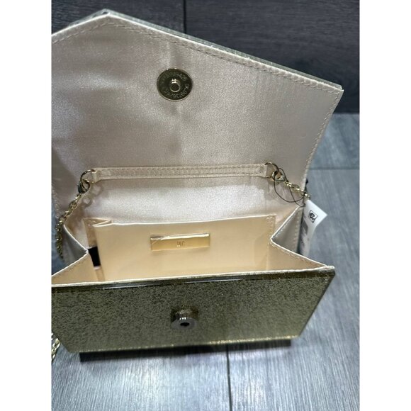 INC International Concepts Maria Envelope Chain Clutch Gold Wallet B000377 - Picture 5 of 7